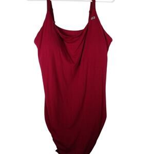 NWOT Sample Andie Women's Soft Jersey Bodysuit Botton Snap Burgundy 2XL 2628